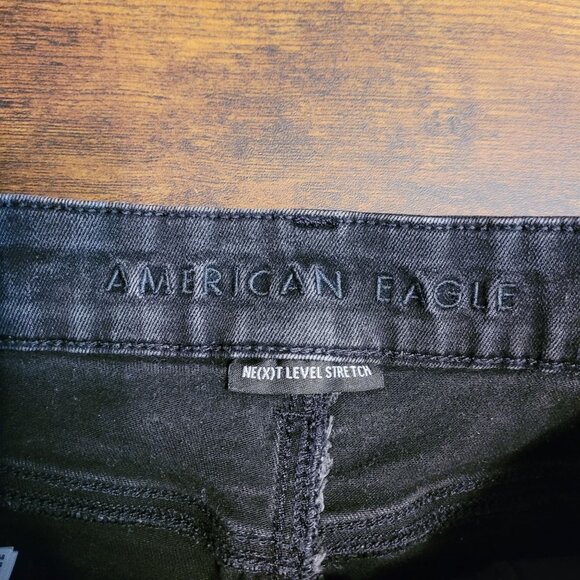 American Eagle Jeans 4 S Jegging Curvy Next Level Stretch Highest Rise Black - Picture 4 of 12